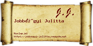 Jobbágyi Julitta névjegykártya